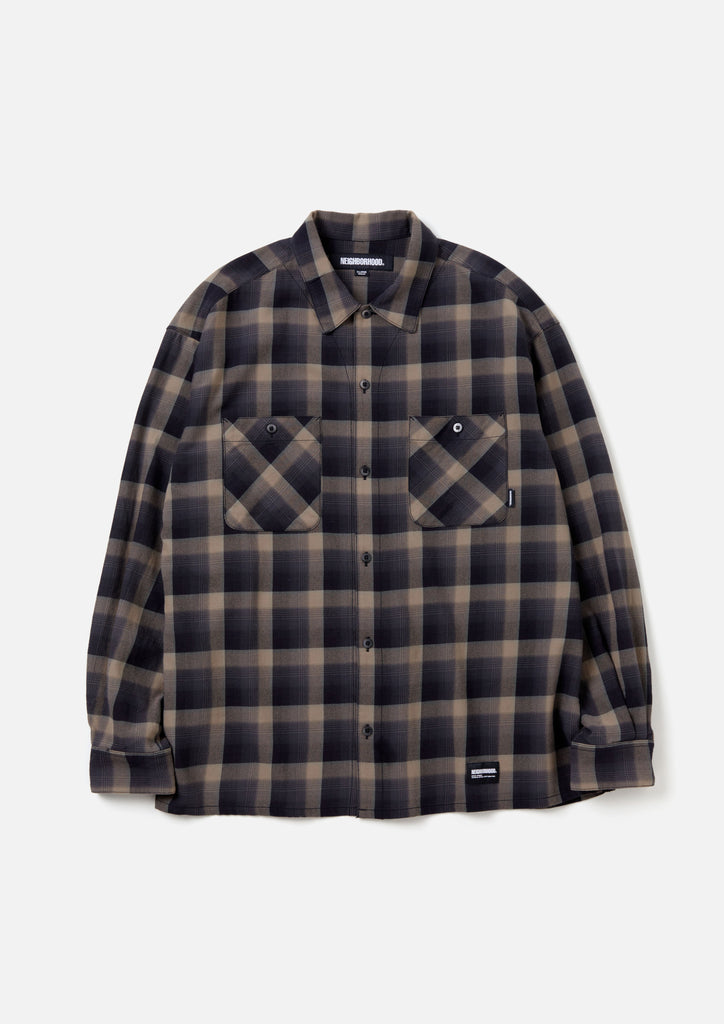 TWO TONE WORK SHIRT LS