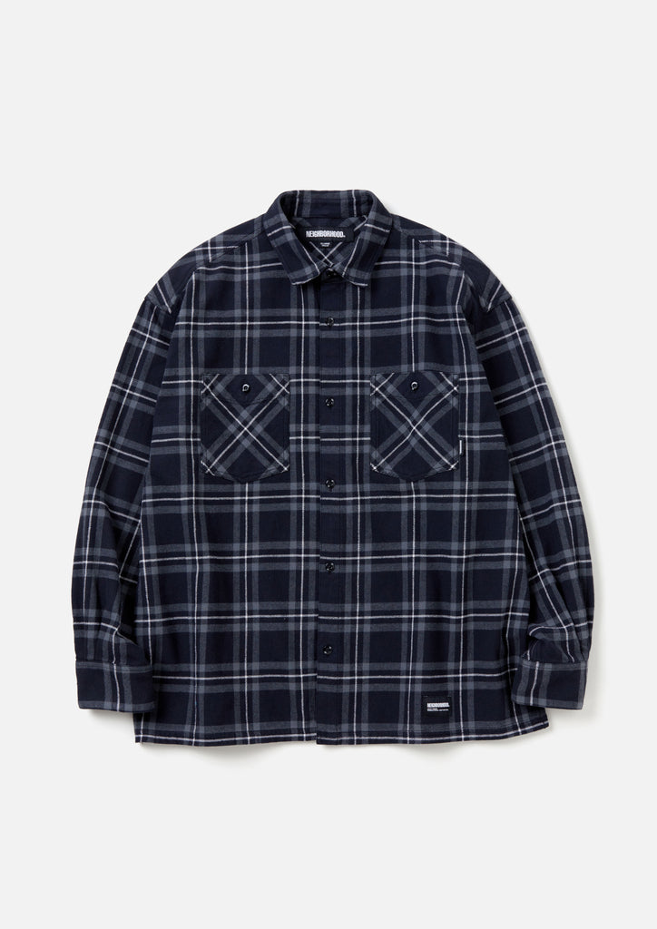 TWO TONE WORK SHIRT LS