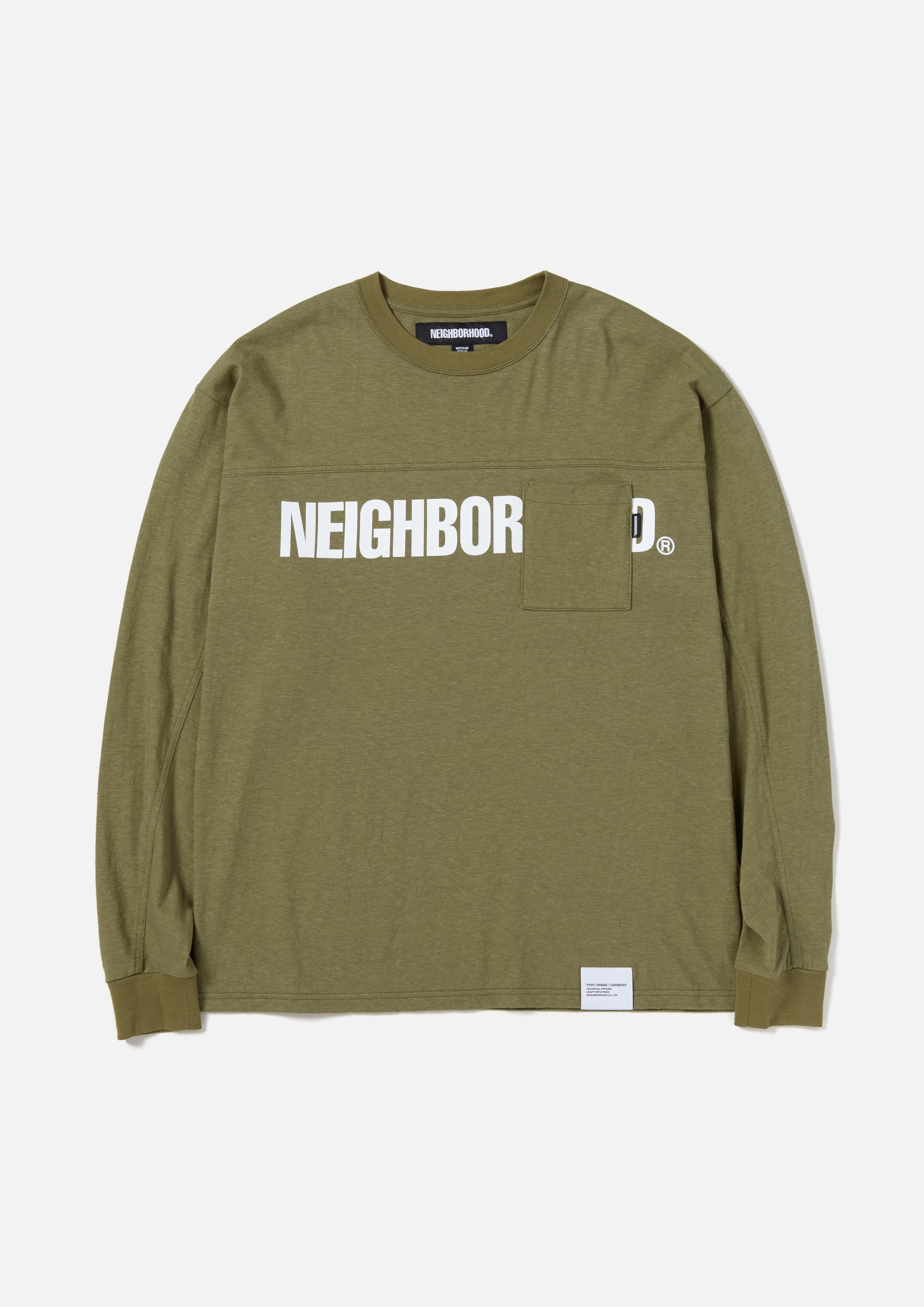 大好き S LS CREWNECK PRINT LOGO NEIGHBORHOOD Tシャツ/カットソー(七